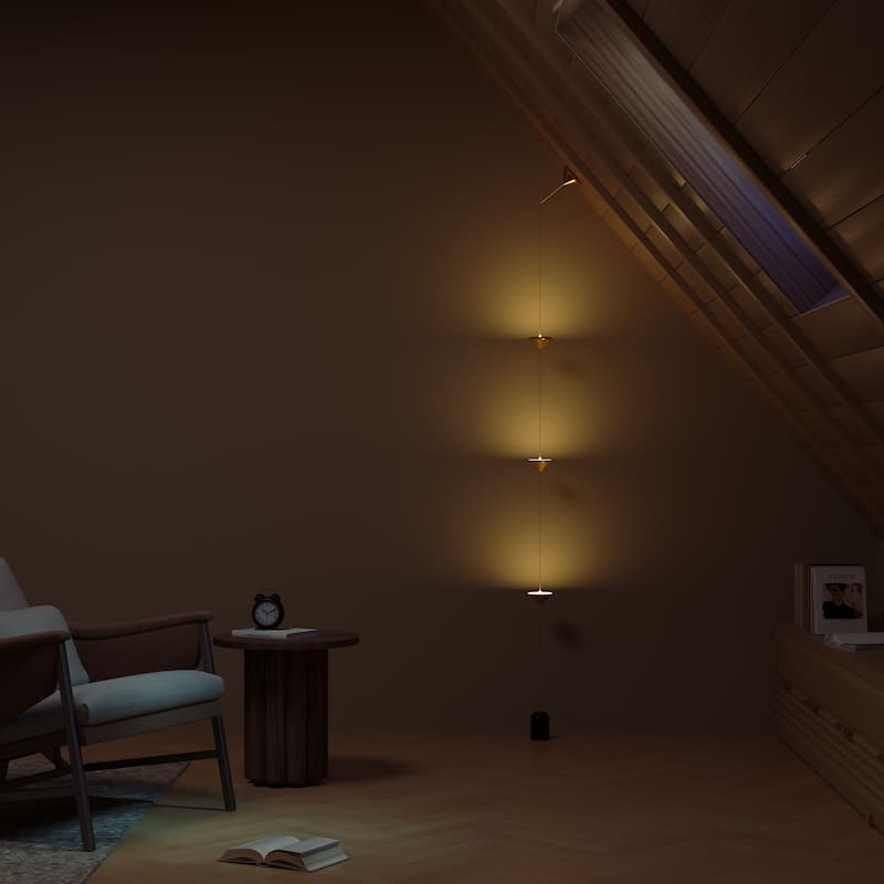 Gold Floor To Ceiling Lamp