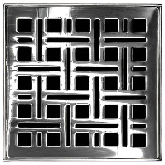 Infinity Drain VD 4-2I 4" x 4" Premium Center Drain Kit with Weave