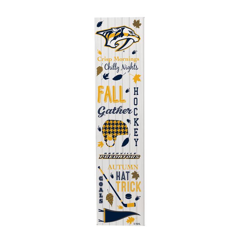 47" Double Sided Seasonal Porch Leaner, Nashville Predators - 47" x 11.25"