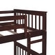 preview thumbnail 23 of 48, Twin-Over-Twin Bunk Bed with 2 Storage Drawers, Solid Wood Bunk Bed with Guardrail and Built-in Ladder, for Kids Teens Adult