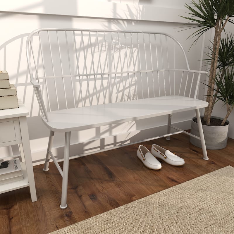 Iron Traditional Outdoor Bench 38 x 48 x 19