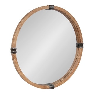 Kate and Laurel Stockport Framed Round Mirror - 28" Diameter