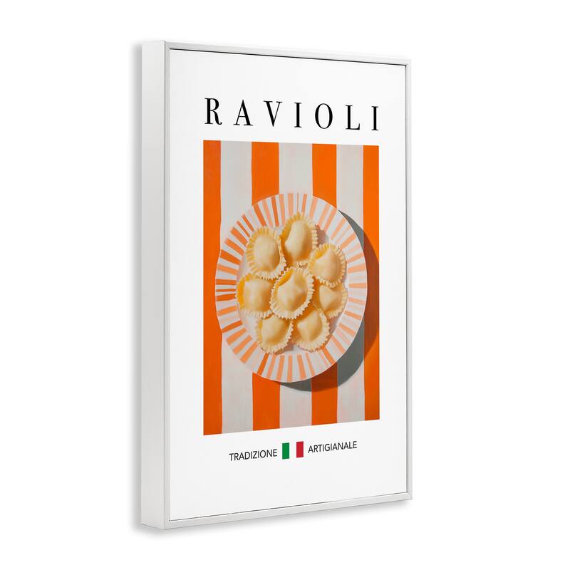 Stupell Traditional Ravioli Pasta Framed Giclee Art Design By Andreas Magnusson