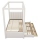 preview thumbnail 9 of 33, Upholstery Canopy Platform Bed with Trundle and Three Storage Drawers