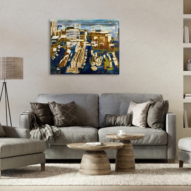 Stupell Bold Abstract Cityscape Canvas Wall Art Design By Erin McGee Ferrell
