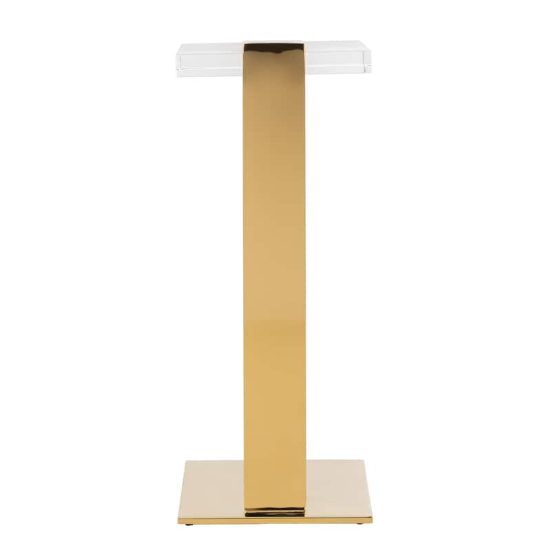 SAFAVIEH Couture Shiloh Acrylic Drink Table - 9.8" W x 9.8" L x 24" H - 10Wx10Dx24H