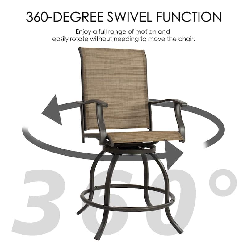 Kozyard Isabella High Swivel Bar Stools/Chair Set