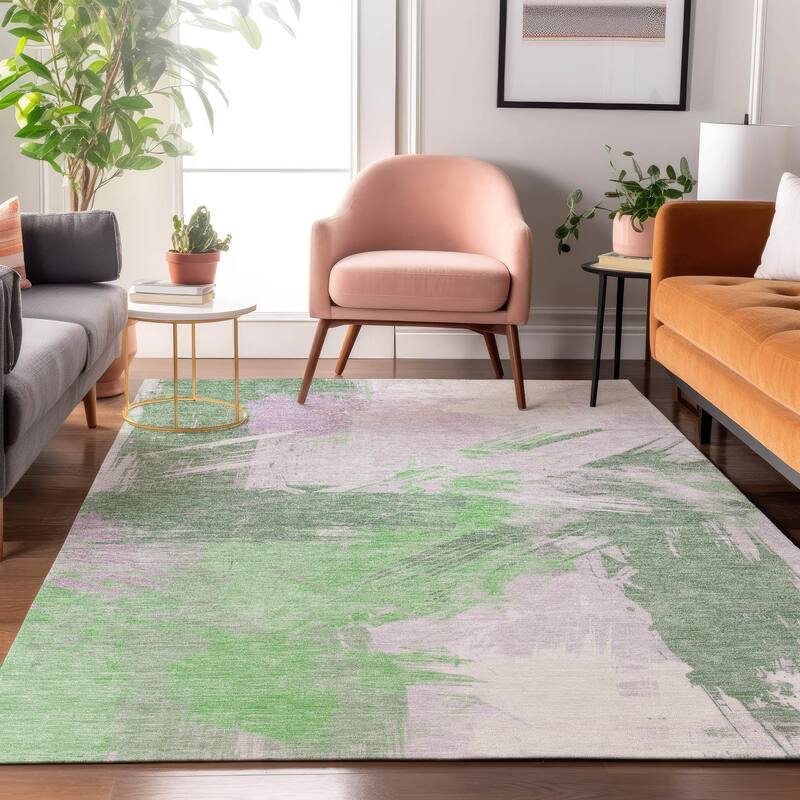 Premium Washable Super Soft Modern Brushstrokes Mayfield Rug