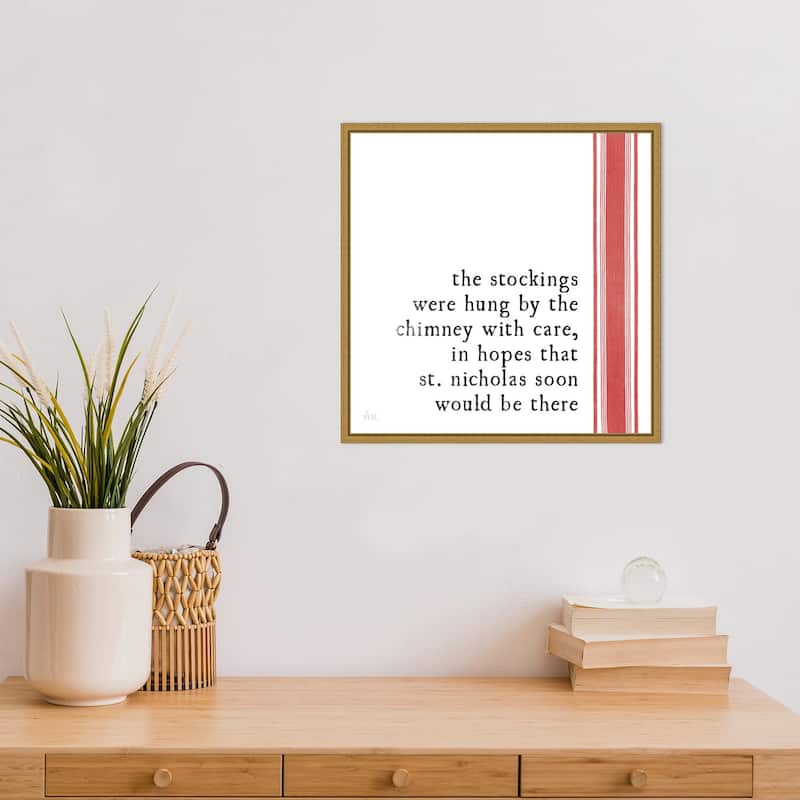 Simple Christmas II by Laura Marshall Framed Canvas Art