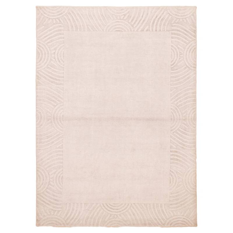 ECARPETGALLERY Hand Loomed Kashkuli Gabbeh White Wool Rug - 5'7 x 7'7 - White - 5'7 x 7'7