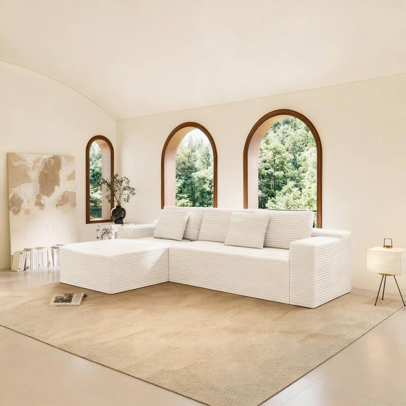 104.3" Cloud Sectional Couch with L-Shape Chaise,Modern Modular Sofa with Deep Seat, Upholstered Couches