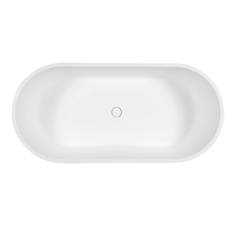 Kingston Brass VRTDE612922 Arcticstone 60" Free Standing Solid Surface