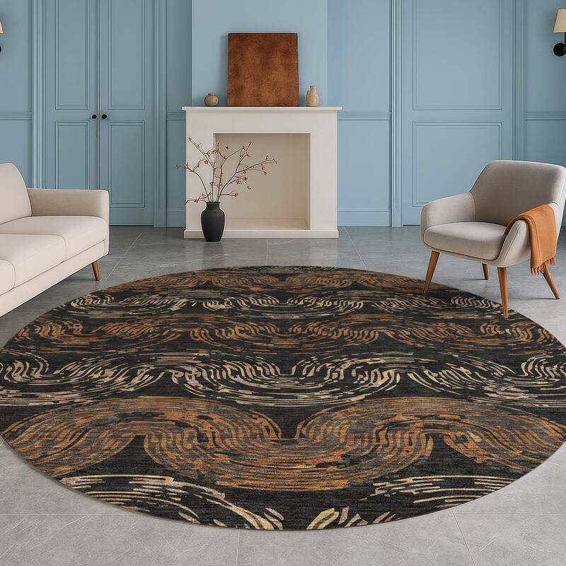 Machine Washable Indoor/ Outdoor Modern Ari Chantille Rug