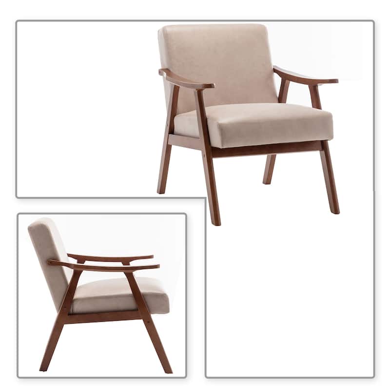 Vintage Classic Upholstered Accent Armchair