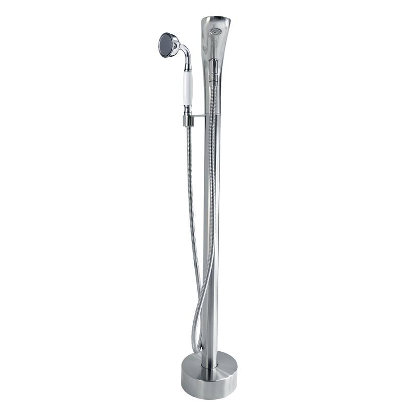 Pluto Triangle Head Tub Filler Faucet with Hand Shower