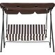 preview thumbnail 8 of 11, MCombo 3-Person Outdoor Porch Canopy Swing Patio Hanging Swing with Steel Stand, UV Protection Convertible Canopy, 4008