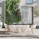 Option Black Table and White Chairs with Wood Legs