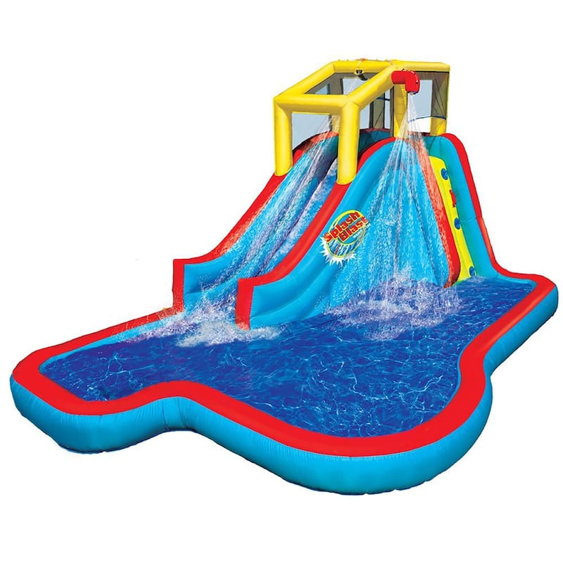 Banzai Slide N Soak Splash Park Inflatable Outdoor Kids Play Center (2 Pack) - 40.5