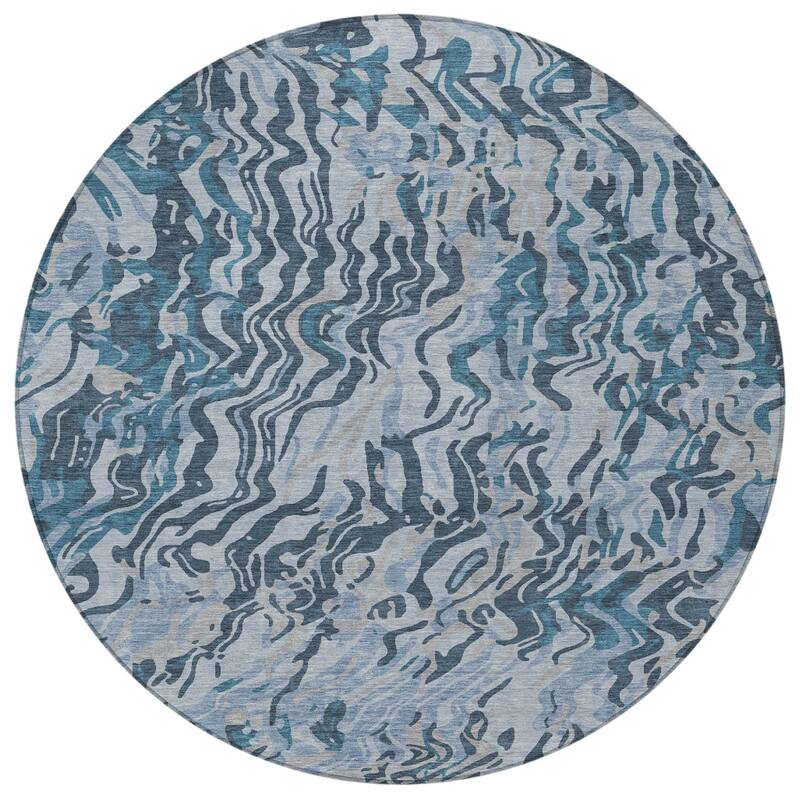 HomeRoots Abstract Transitional Rectangle Outdoor Rug