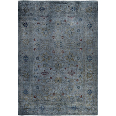 Overdyed One-of-a-Kind Hand-Knotted Area Rug - Gray - 6' 1" x 8' 10"