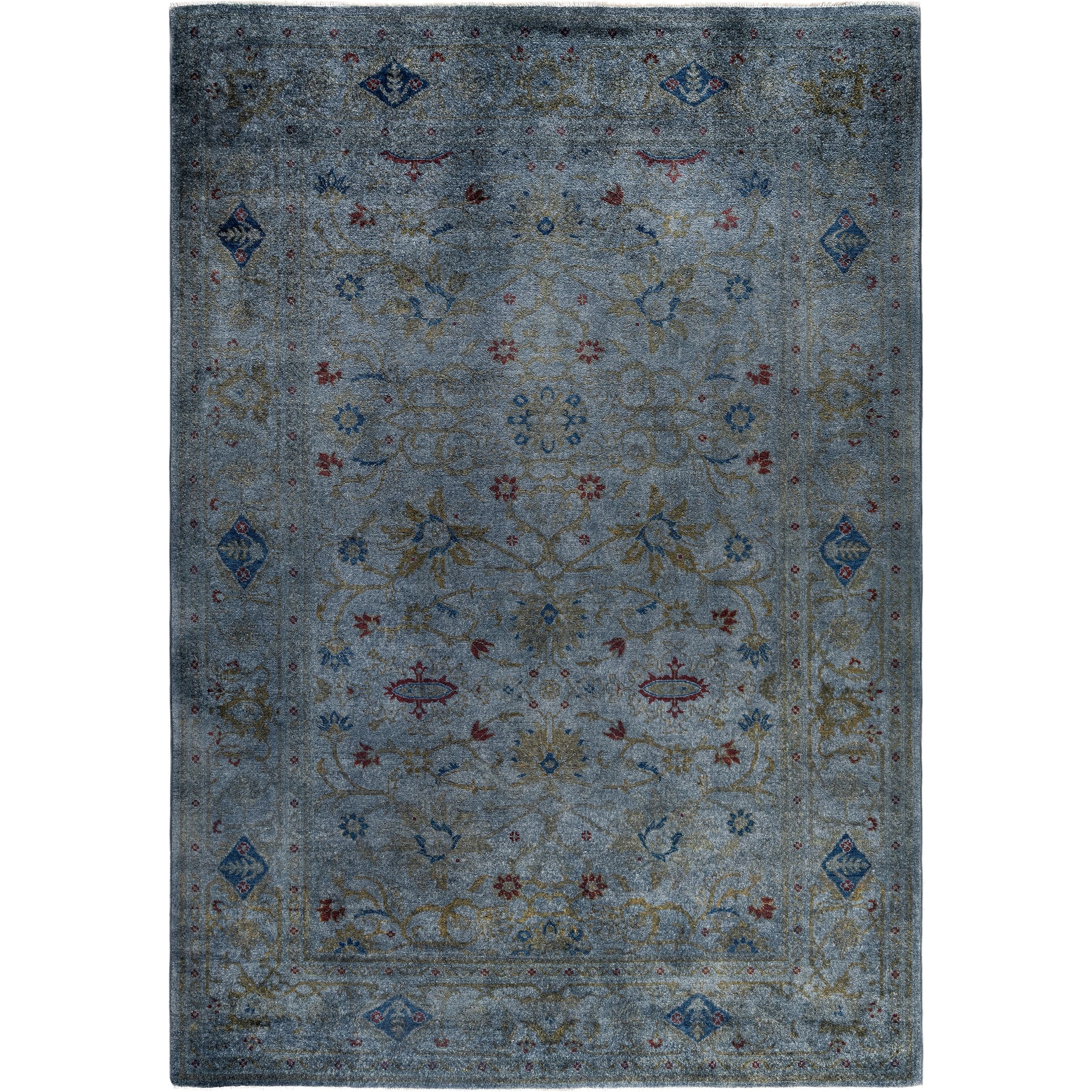 Overdyed One-of-a-Kind Hand-Knotted Area Rug - Gray - 6' 1" x 8' 10"
