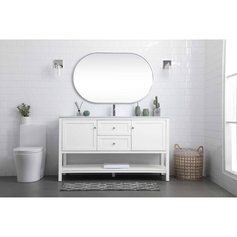 Elegant Lighting VF22260 Heath 60" Free Standing Single Basin Vanity