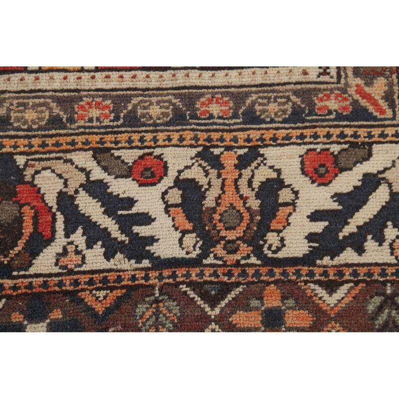 Garden Design Bakhtiari Persian Vintage Rug Hand-Knotted Wool Carpet - 6'10"x 10'8"