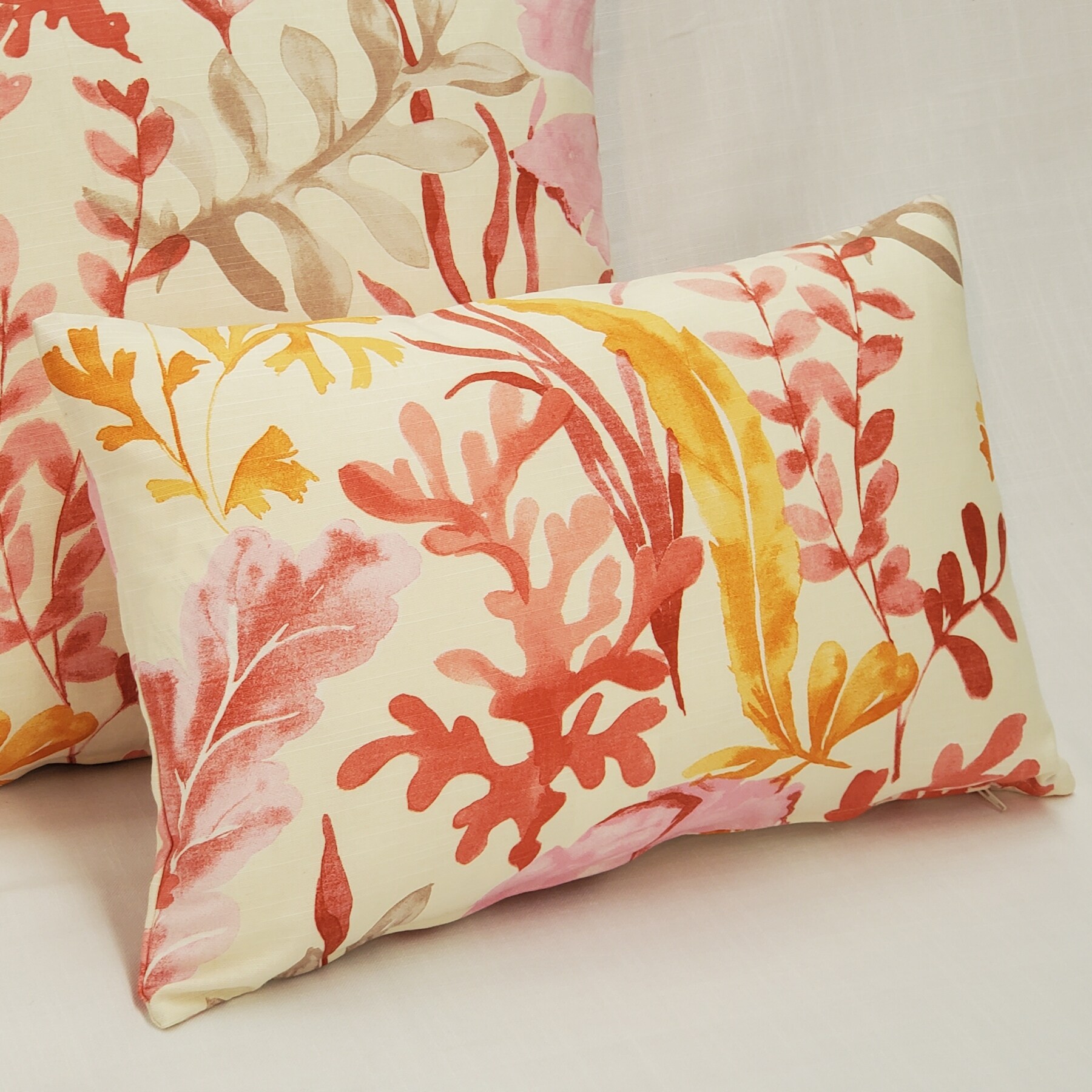 Pillow Decor Sea Garden Pink Throw Pillow 12X20