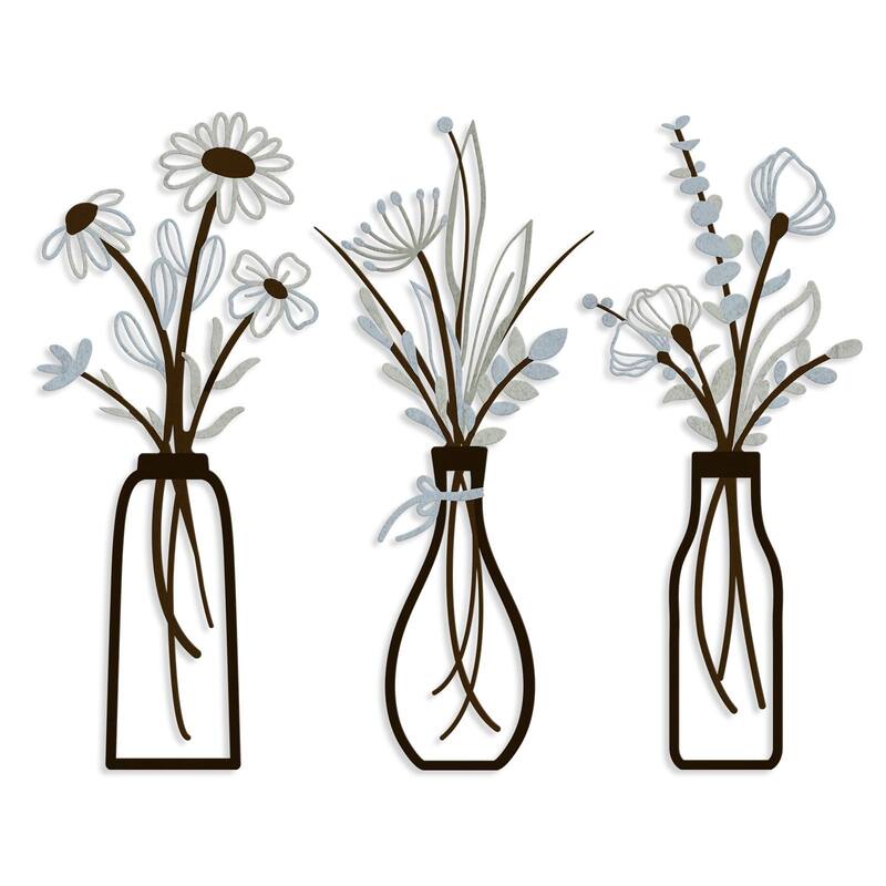 Metal Wall Decor Set (Set of 3) - Brown
