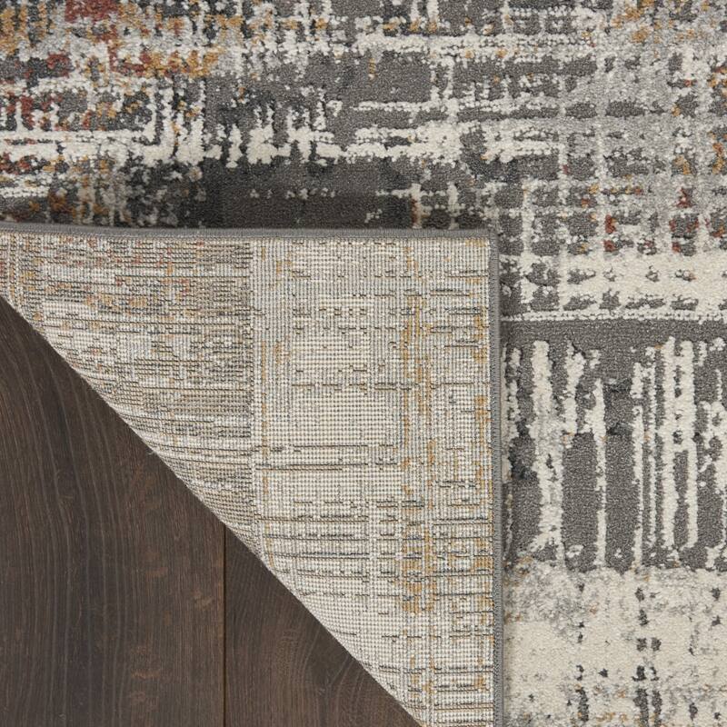 Joro Power Loomed Abstract Modern Area Rug By HomeRoots - 90' X '26' X '0.38