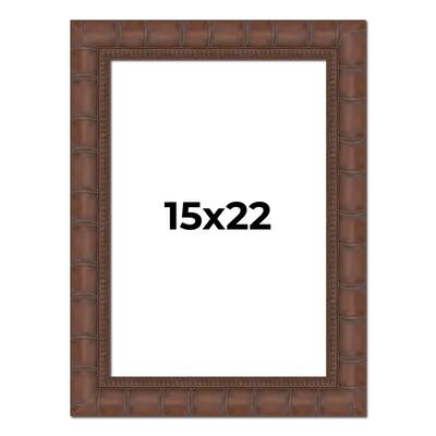 15x22 Frame Pewter Solid Wood Picture Frame Width 1.625 Inches | Interior Frame Depth 0.6875 Inches