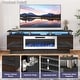 preview thumbnail 40 of 54, BOSSIN 70" Modern Electric Fireplace TV Stand, with Electronic Flame and LED Lights, High Gloss Finish Entertainment Center