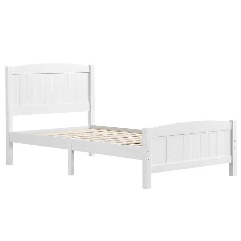 Pine Twin Bed Frame - White