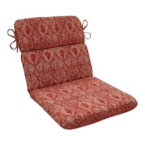 Pillow Perfect Outdoor Nesco Sunset Rounded Corners Chair Cushion - 40.5 X 21 X 3