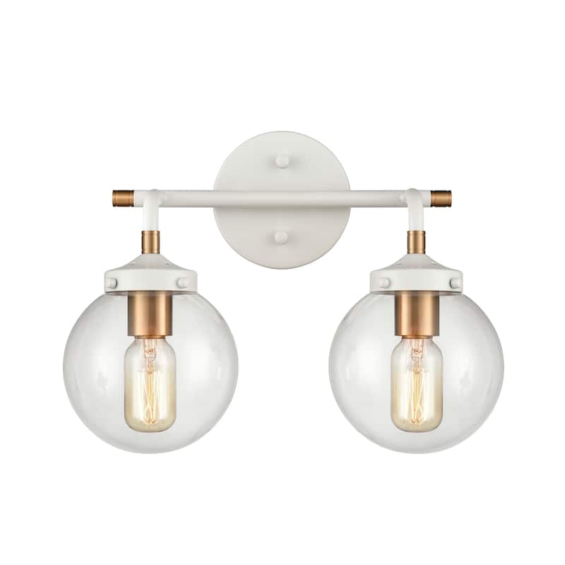 Elk Home Boudreaux Matte White With Clear Glass Vanity Light