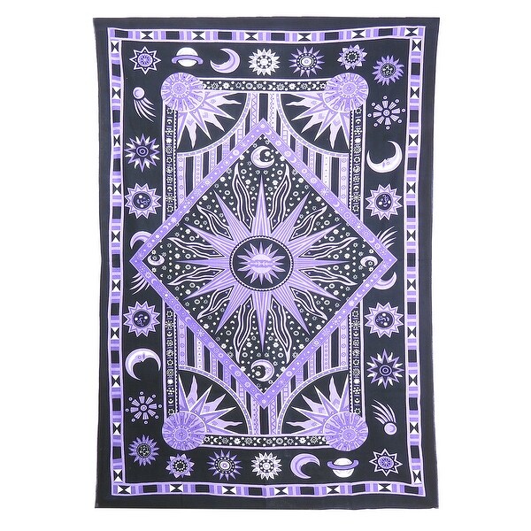 Small Poster Moon Star Design Tapestry Wall Hanging Cotton Fabric Fabulous Art 