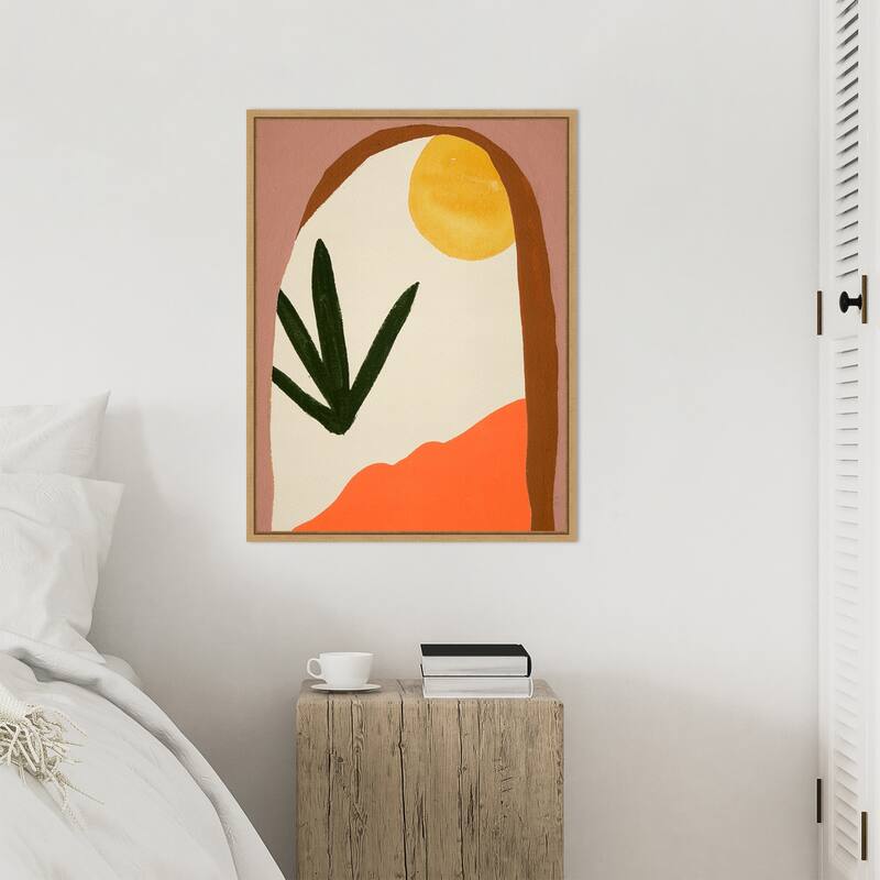 New Day I by Melissa Wang Framed Canvas Wall Art Print - Sylvie Maple