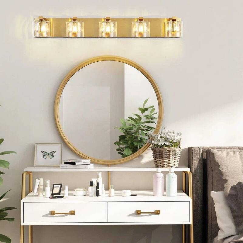 Kolt Gold Traditional 5-Light Bathroom Vanity Light