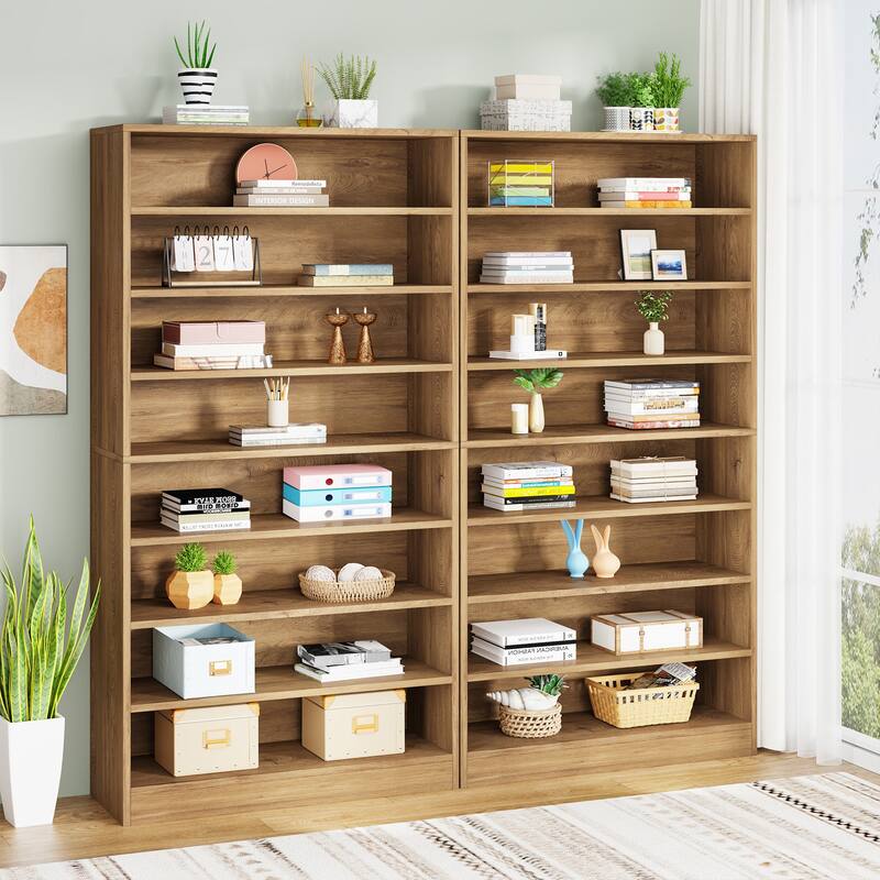 Bookcase, Open Display Storage Shelf, Organizer Cabinet Bookshelf Accent Shelving for Living Room, Home Office, Library, Bedroom