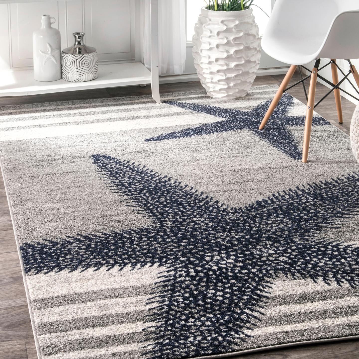 Shop Nuloom Grey Made By Thomas Paul Contemporary Starfishes By The Stripes Area Rug On Sale Overstock 16304081