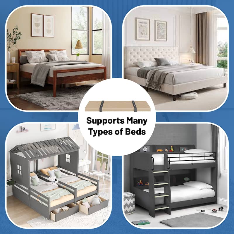 Folding Bunkie Board, Low-Profile Mattress Support Platform for Daybeds, Bunk Beds, Futons & Metal/Wood Frames.