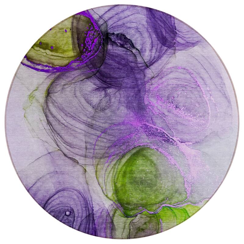Almisi Artistic Abstract Weather Resistant Blended Style Outdoor Rug