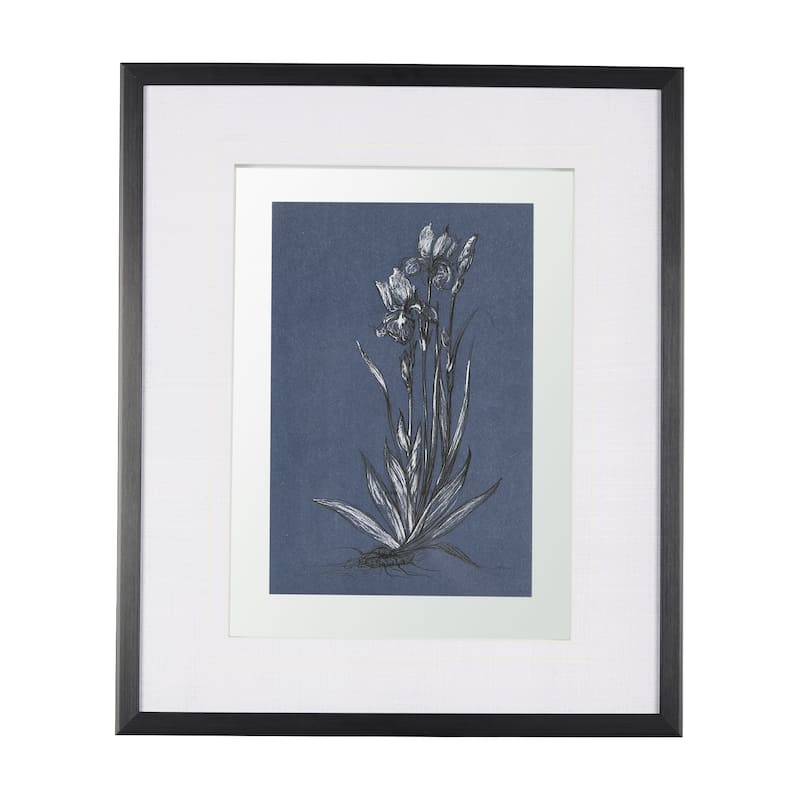 Botanical Sketches IV (Blue) Framed Art Print