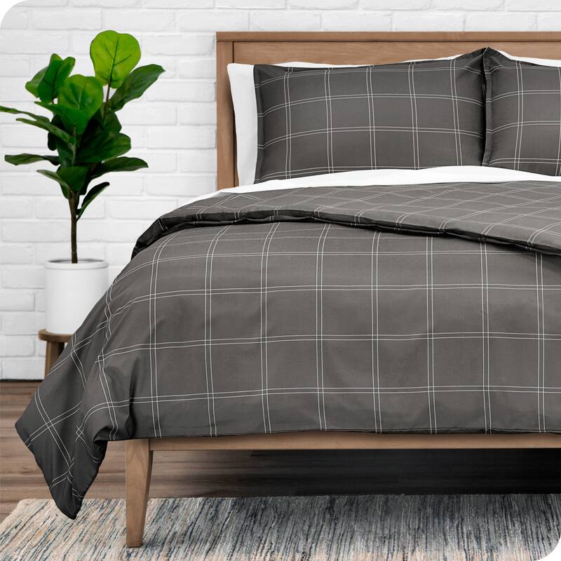 Bare Home Soft Hypoallergenic Microfiber Duvet Cover and Sham Set