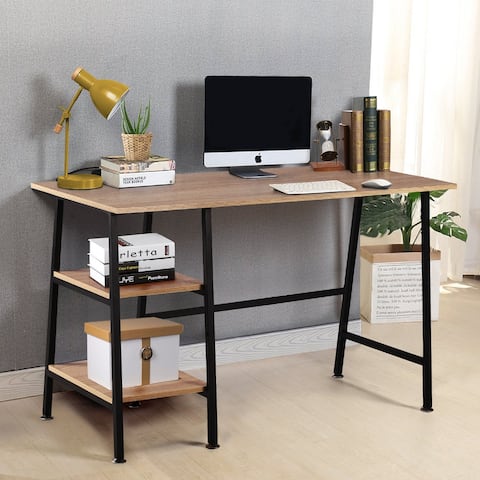Computer Storage Desk with Removeable 2 Tier Shelves for Office (5 Color Opotions)