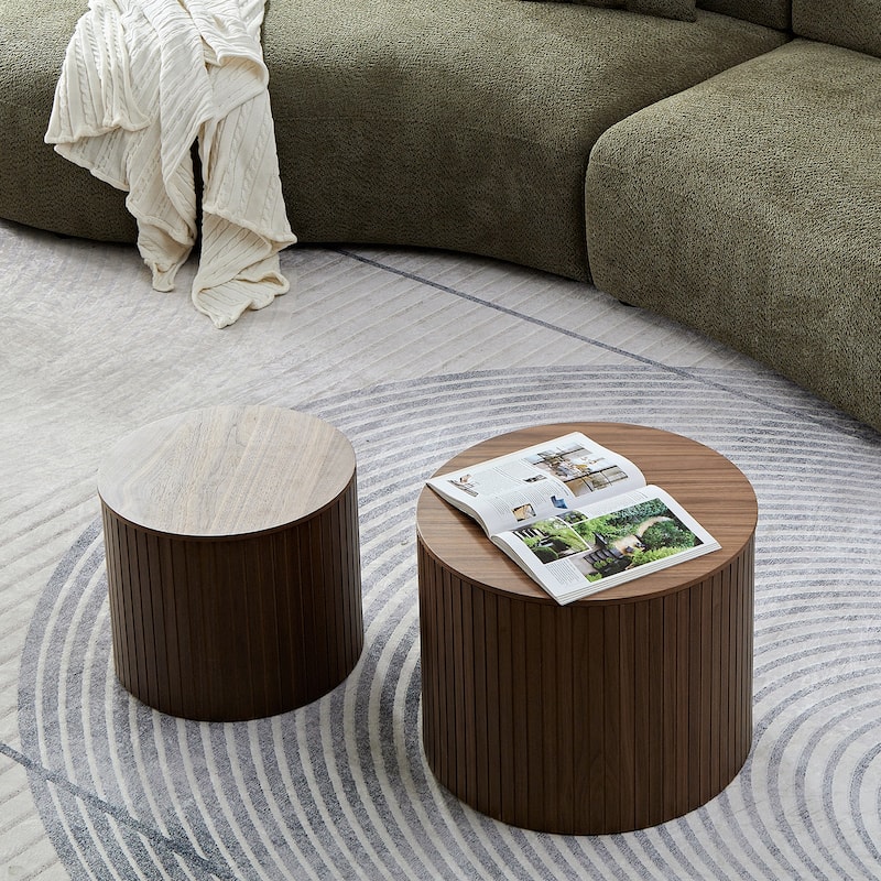 Nested Table Set 2 Pieces End Table Coffee Table Bedside Table