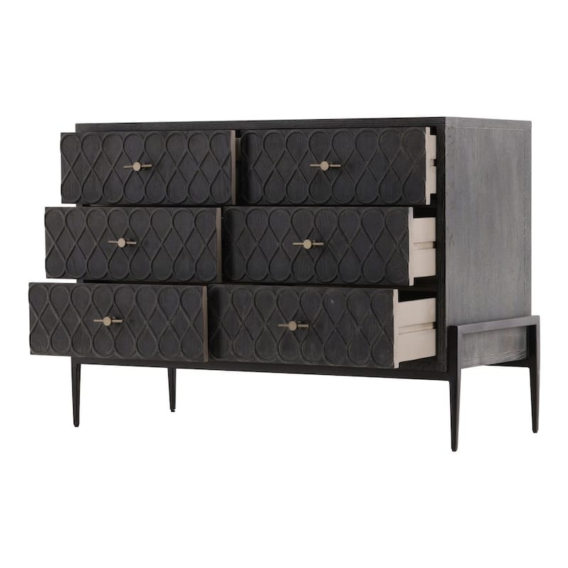Furniture Classics Pine and Iron Six-drawer Chest