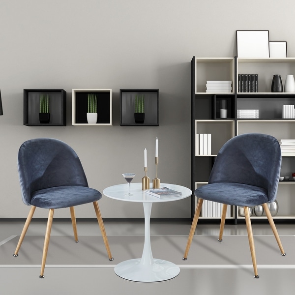TiramisuBest simple Dining Table Kitchen Table round white MDF top