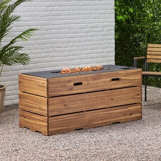Rodeo Outdoor 40,000 BTU Rectangle Fire Pit by Christopher Knight Home - 55.00" W x 22.50" D x 24.50" H