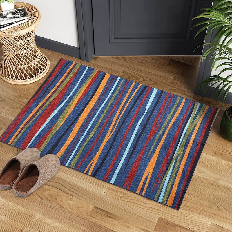 Garvee Modern Abstract Area Rug Colorful Throw Carpet